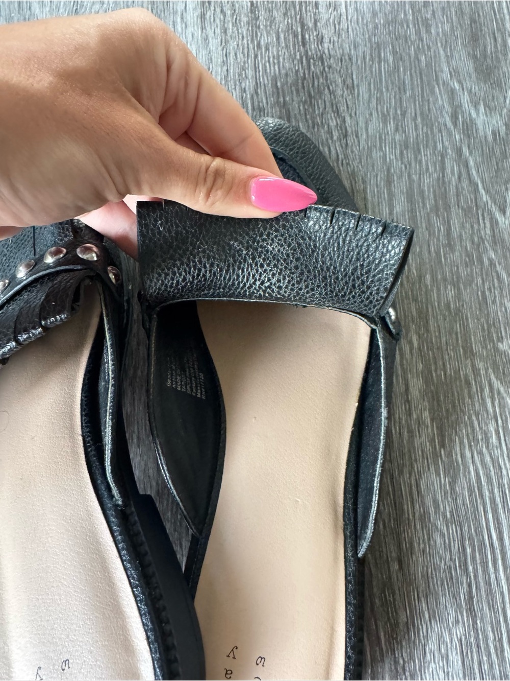Target Black Tassel Mule | Silver Stud Fringe Size 8 - Picture 2 of 12
